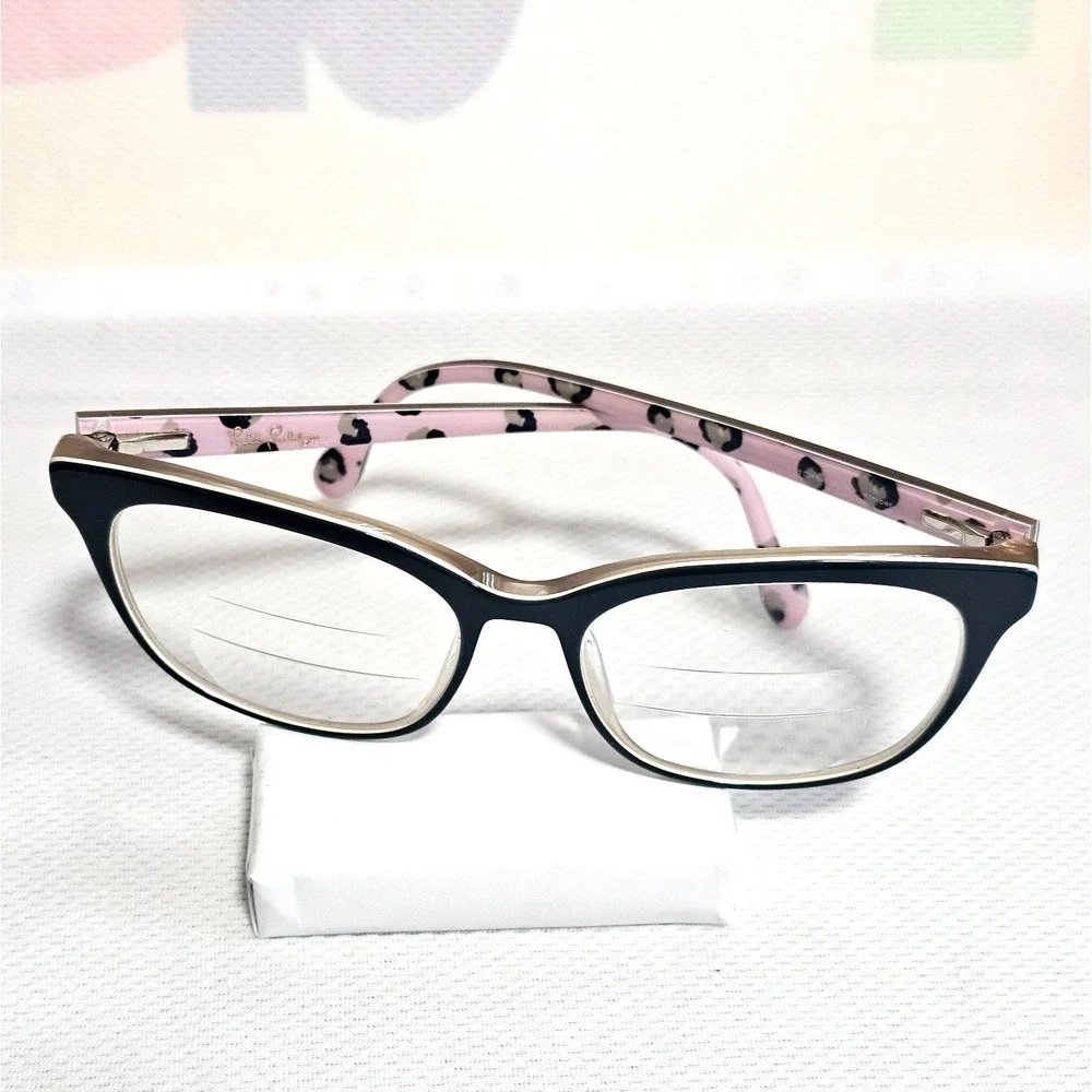 Lilly Pulitzer Navy (NV) & Pink Kimber Women's‎ Plastic Eyeglasses 